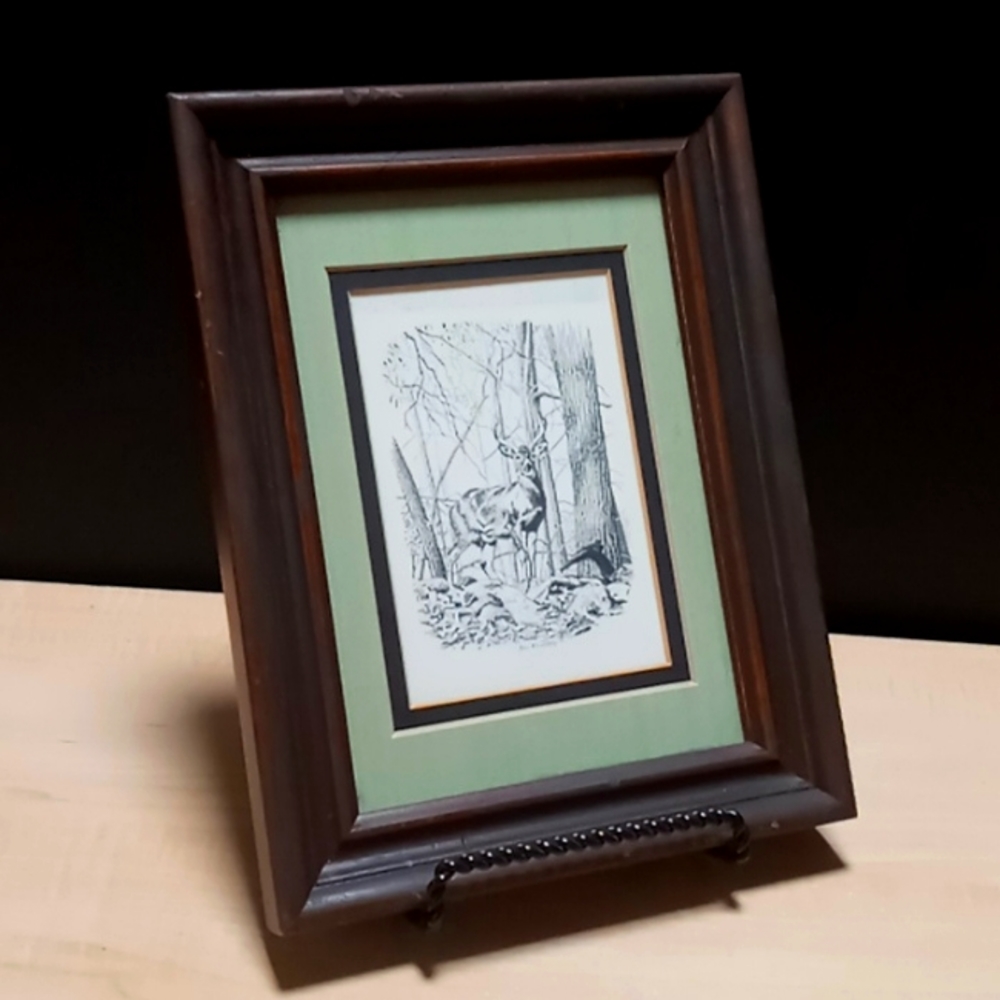 Don Northcutt Original Print "Deer Forest" circa 1986